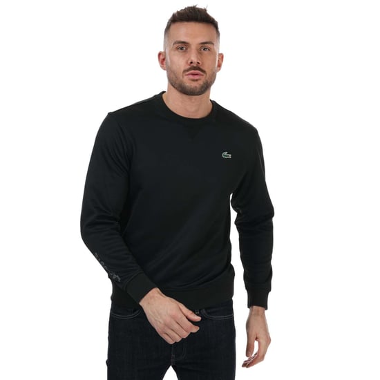 Men's Lacoste SPORT Crew Neck Sweatshirt in Black