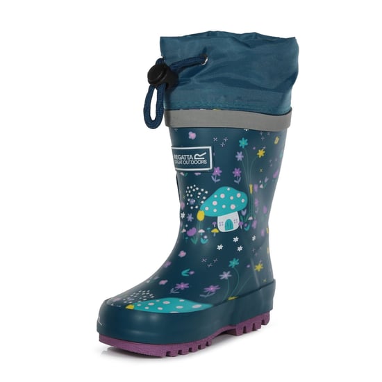 Regatta Kinder/Kinder Fantasie Peppa Pig Splash Wellington Laarzen (Gulfstream) - Image 1