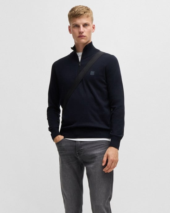 BOSS Orange Kanobix S Heren 1/4 Zip Trui - Image 2