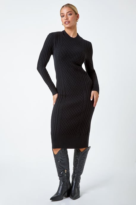 Cable Knit Midi Jumper Dress - Image 3