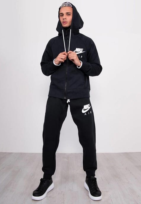 Nike Air Mens Zip Up Tracksuit in Black - Image 1