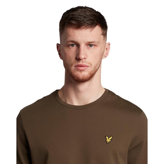 Olijf T-shirt met Lyle & Scott-logo op de borst - Image 2