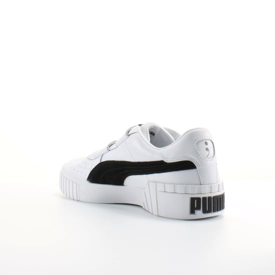 Puma Cali V x Selena gomez White Leather Strap Up Womens Trainers 370757 01