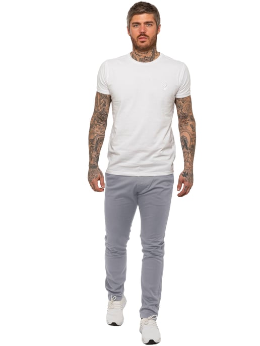 Enzo Mens Slim Fit Stretch Chinos