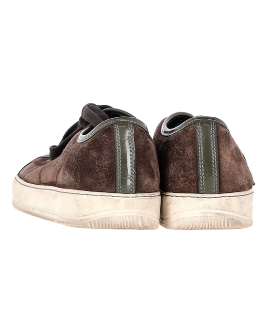 Lanvin Classic Tennis Sneakers in Bruin Suède - Image 3