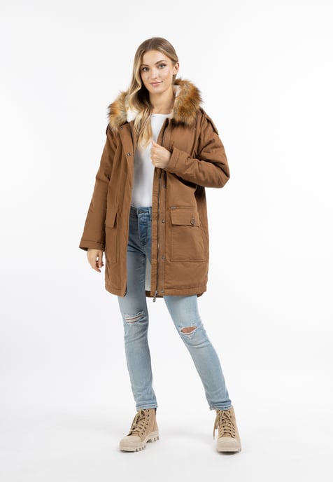 Dreimaster ladies winterparka women sand white - Image 1