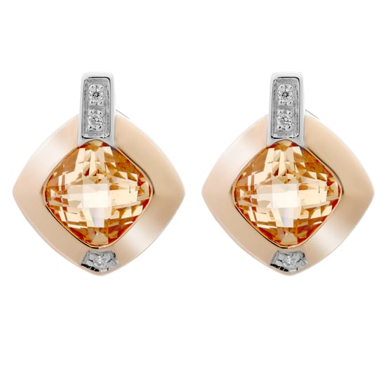 Orphelia 'Athena' Women's 925 Sterling Silver Set: Chain-Pendant + Earrings - Silver/Rose SET-7113 - Image 3