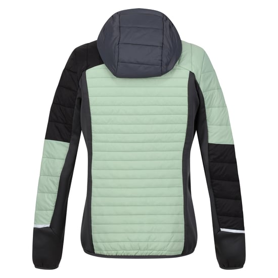 Regatta Dames/Dames Trutton II Baffled Hooded Jacket (Stil Groen/Grijs) - Image 2
