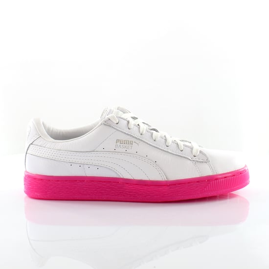 Puma Basket Classic Mono Ice Ref White Leather Womens Trainers 363117 01