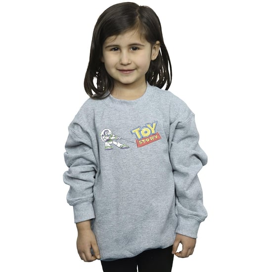 Disney Girls Toy Story Buzz Pulling Logo Sweatshirt (Sports Grey)