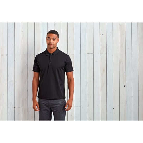 Premier Heren Duurzaam Poloshirt (Zwart) - Image 3
