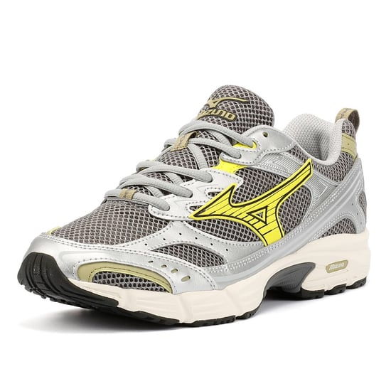 Mizuno MXR Casusal Silver/Yellow Trainers - Image 3