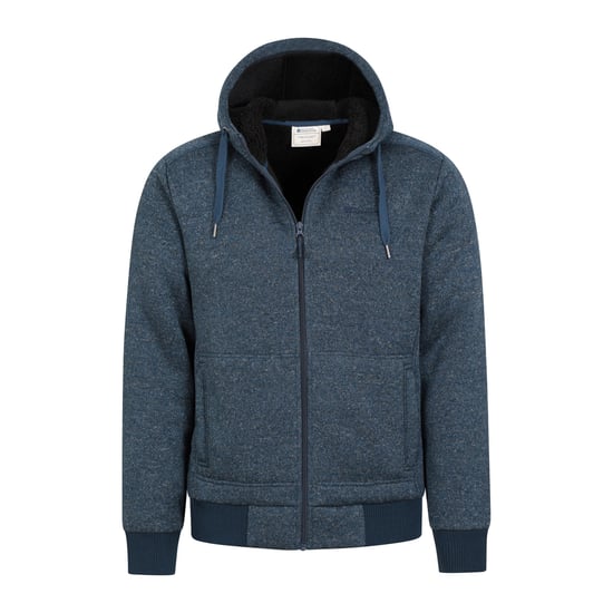 Mountain Warehouse Mens Nevis II Faux Fur Hoodie (mörkblå) - Image 5