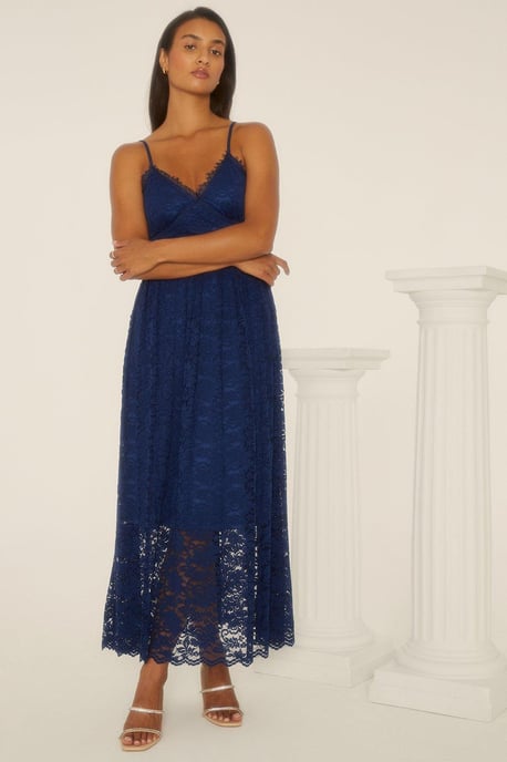 Strappy Lace Midaxi Dress