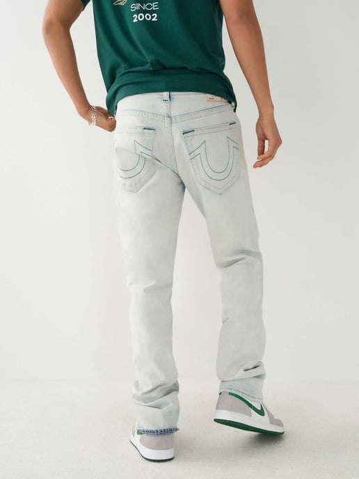 Ricky Single Needle Straight Jean 34In in Fresco Light Wash