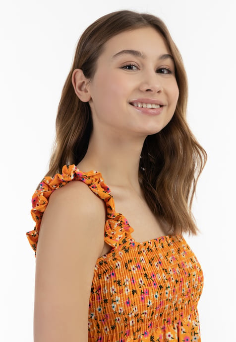 Mymo midi-jurk Dames Oranje Veelkleurig - Image 5