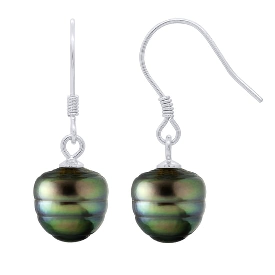 Örhängen av silver 925 och äkta odlade Tahitipärlor 9-10 mm - Image 1