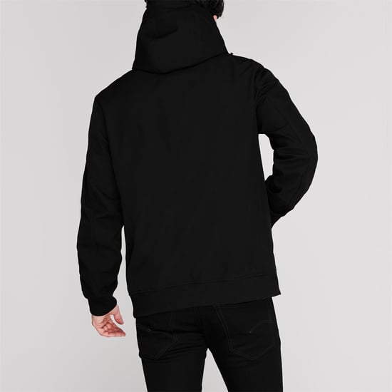 Fabric Men Softshell Jacket Long Sleeves Full Zip Elasticated Wrist Cuffs Top