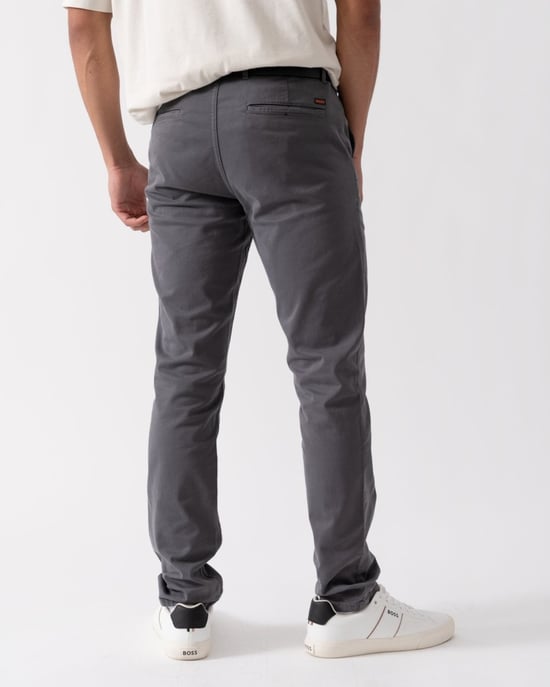 BOSS Orange Mens Slim Fit Chinos in Stretch-Cotton Satin NOS - Image 2