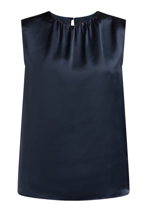 Dreimaster blouse met korte mouwen Dames marine - Image 1