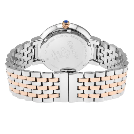 GV2 Women's Genoa 12535 Swiss Quartz Mother of Pearl Diamond Two-Tone Stainless Steel Watch - Image 2