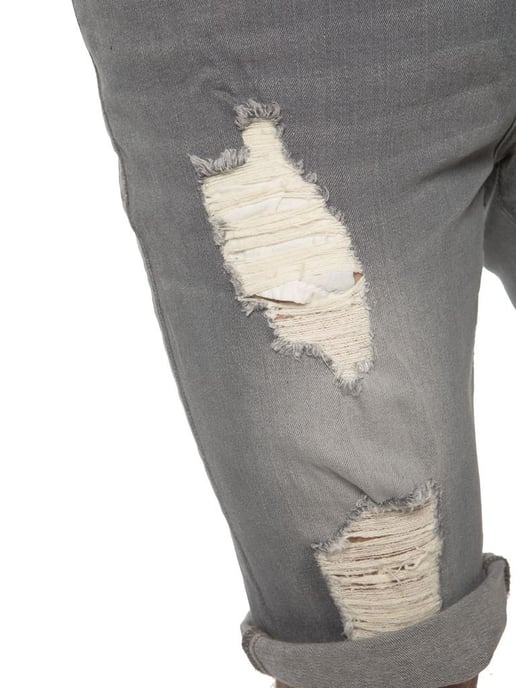 Mens Ripped Skinny Shorts - Image 4