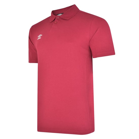 Umbro Mens Essential Polo Shirt (New Claret/White)