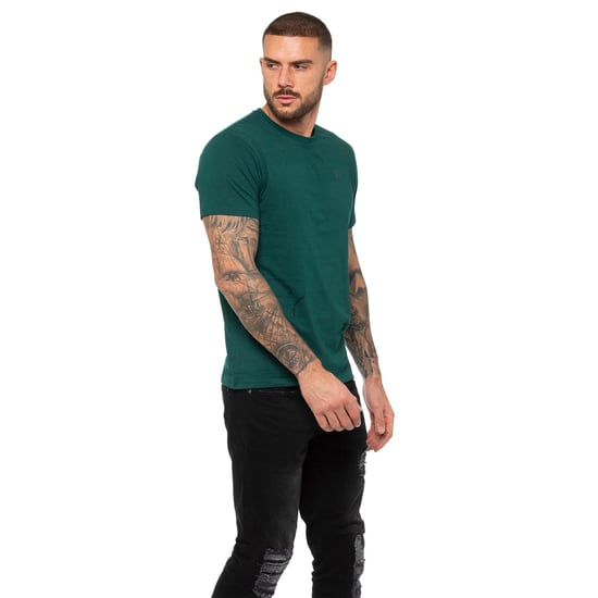 Enzo | Mens Crew Neck T-Shirt - Green - Image 3