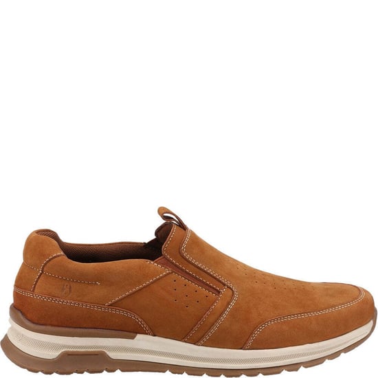Hush Puppies Mens Cole Leather Casual Shoes (Tan)