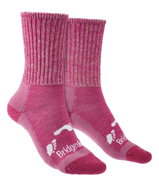 Bridgedale - Kids Merino Wool Boot Hiking Socks - Pink - Image 1