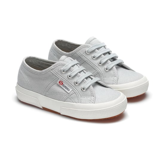 Superga Childrens/Kids 2750 Jcot Leather Trainers (Grey Lilla/Avorio) - Image 1