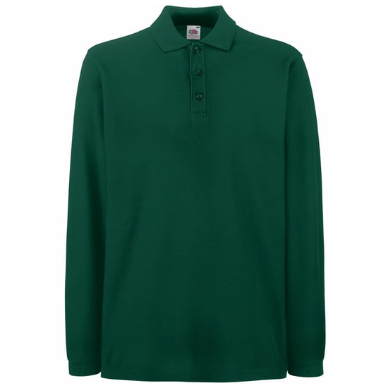 Fruit Of The Loom Mens Premium Long Sleeve Polo Shirt - Image 1