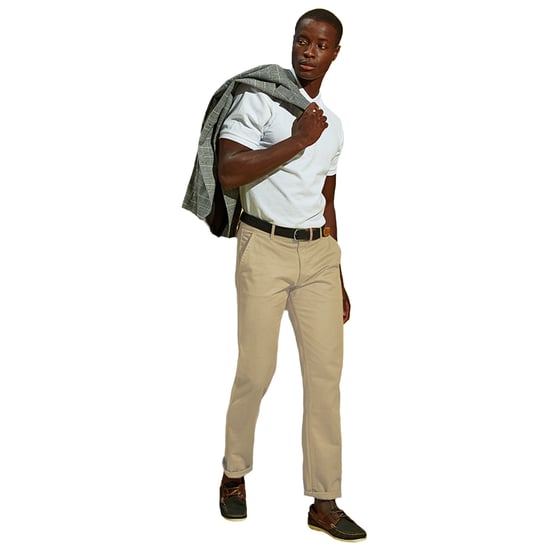 Asquith & Fox Mens Classic Casual Chinos/Trousers (Natural) - Image 3