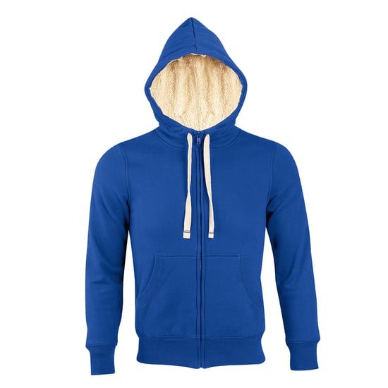 SOLS Sherpa Unisex Zip-Up Hooded Sweatshirt / Hoodie (Royal Blue) - Image 1