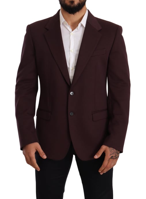 Dolce & Gabbana Herr Lila Bomull Slim Blazer Jacka - Image 1
