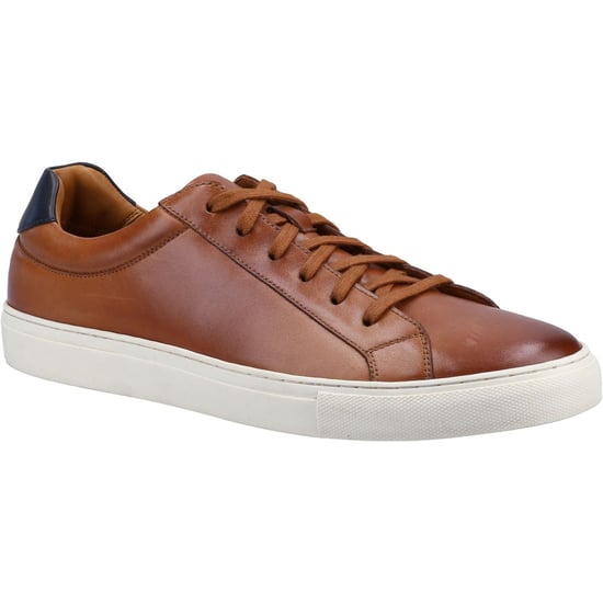 Hush Puppies Colton Leather Men's Tan Trainers - Image 1