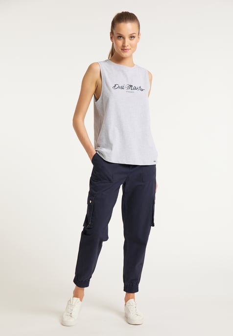Dreimaster Top women light grey melange - Image 2