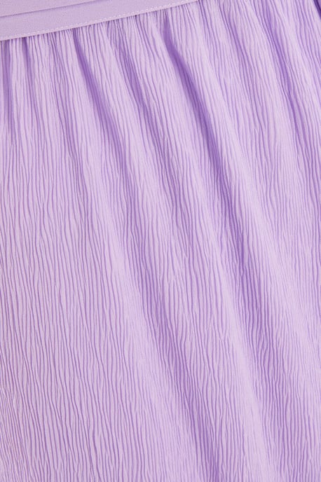 Lilac Crinkle Tiered Midi Dress