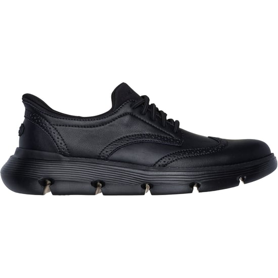 Skechers Garza Sully Leder Heren Zwart Veterschoenen - Image 5