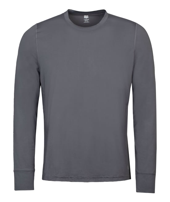 Mens Thermal Long Sleeve T Shirt | Heat Holders | Winter Base Layer Top - Grey - Image 1