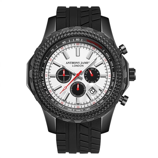 Handsammanställd Anthony James Limited Edition Chronograph Dashboard vit - Image 1