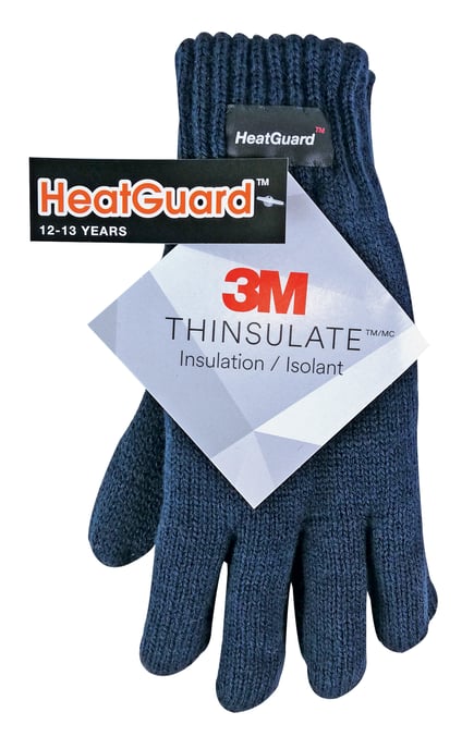Thinsulate - Childrens Knitted Gloves | Boys Thermal Winter Gloves - Blue - Image 2