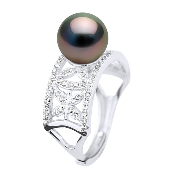 Ring Sieraden - Echte Cultured Tahiti Parel Rond 9-10 mm - Image 1