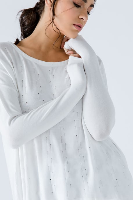 Stickad Jacquard Detalj Topp - Image 6
