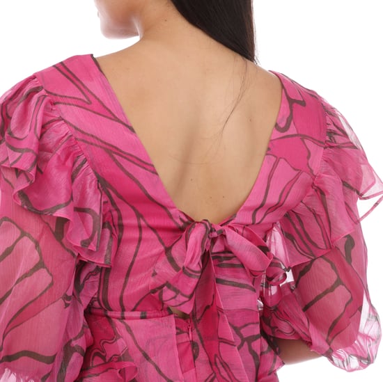 Women's Ted Baker Victoir Ruffled Print Pinafore Dress in Pink