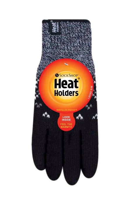 Heat Holders - Womens Nordic Fleece Lined Thermal Gloves - Image 2