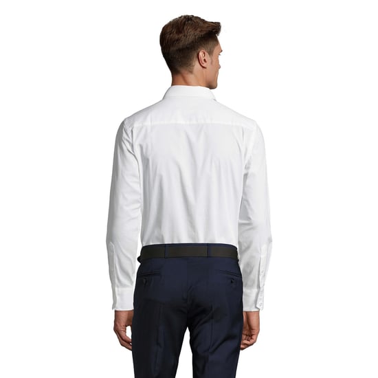SOLS Heren Brighton Stretch Business Shirt met lange mouwen (Wit) - Image 2