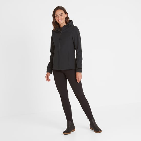 Keld Womens Softshell Hoodie Black
