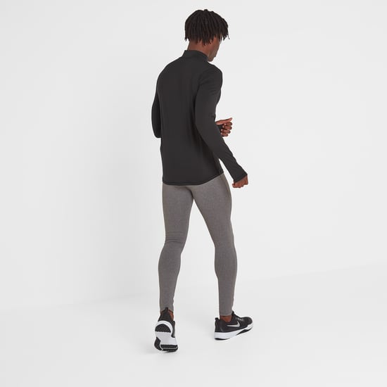 Snowdon Mens Thermal Zipneck Black