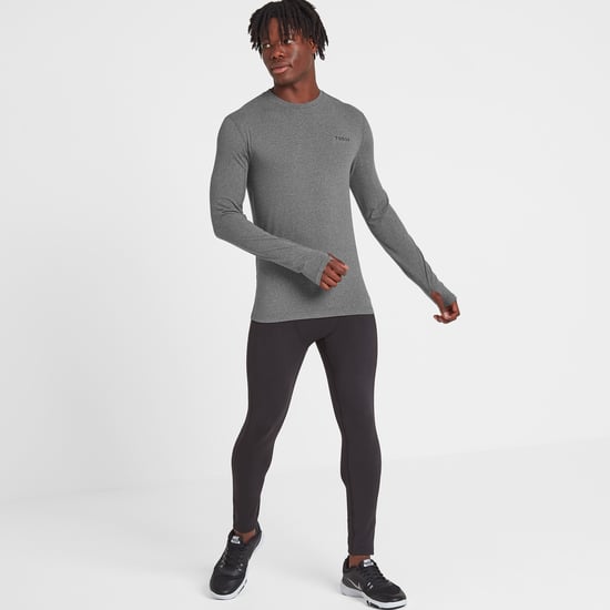 Snowdon Mens Thermal Crewneck Grey Marl